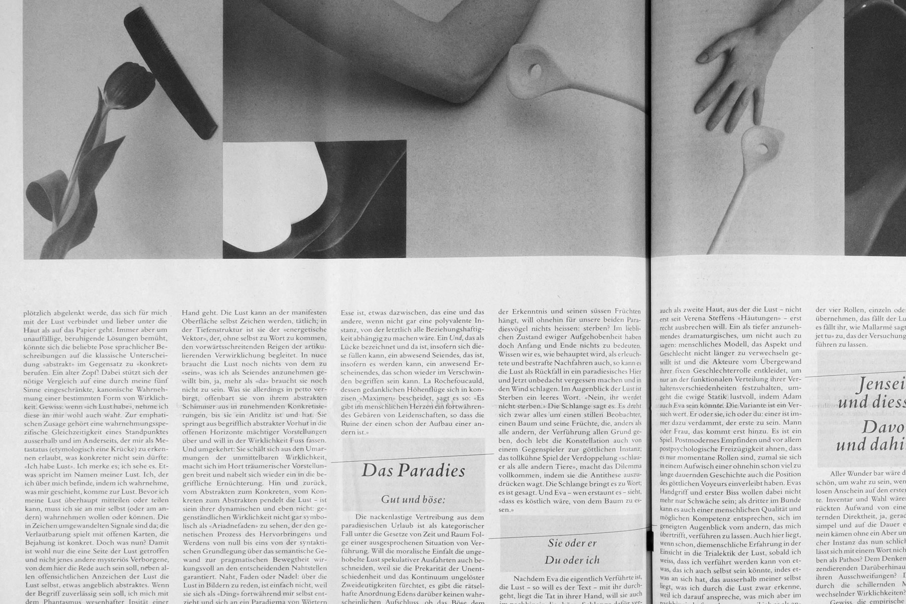 Gestaltung und Redaktion der FabrikZeitung, der Programmzeitung aus der Roten Fabrik Zürich, 1989 — 1993, zusammen mit Joe Zimmermann, Ilia Vasella und Marcel Zwingli