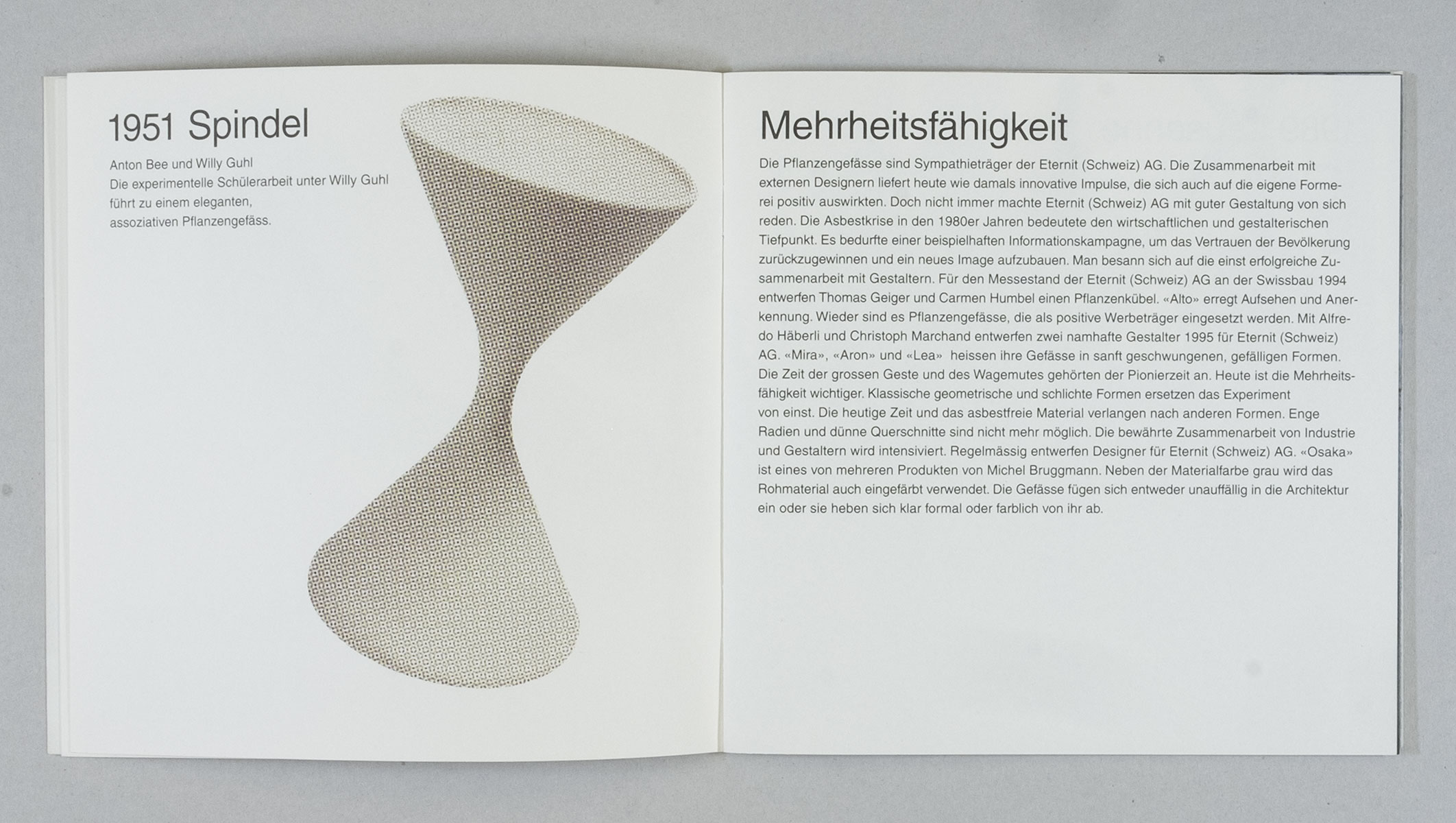 Publikation für ein Studentenprojekt der Ecal Lausanne mit Eternit, 2007