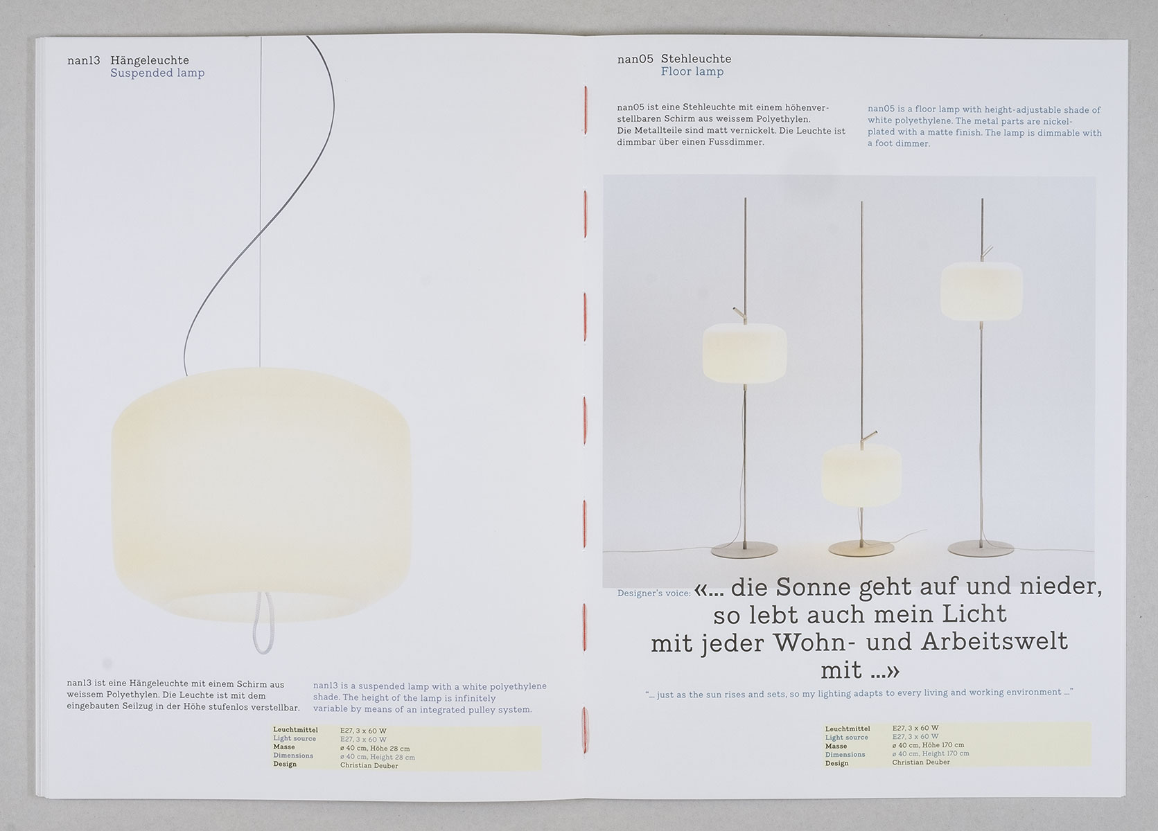 Produktkatalog für die Möbel- und Leuchtenkollektion nanoo, 2008, zusammen mit Herrmann Germann und Daniel von Rüti